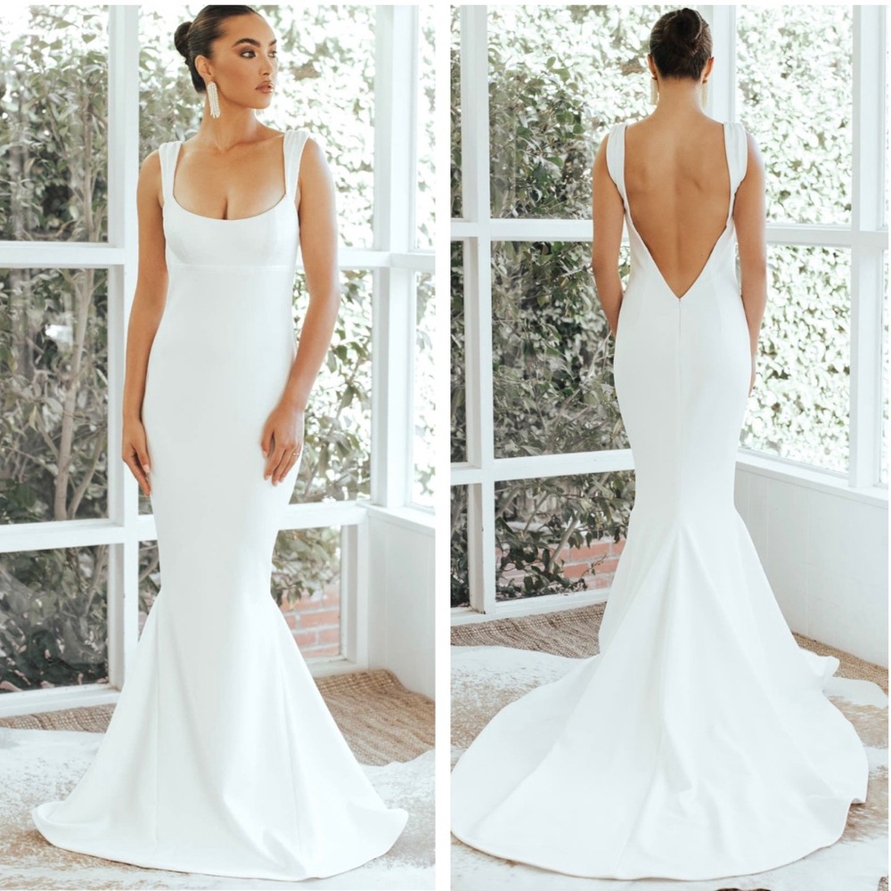 NOEL AND JEAN BY KATIE MAY The Sophisticate Trumpet Wedding Dress NEW Size M